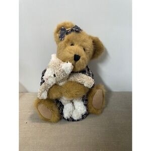 Boyds Bear Jennie Lynn with Fuzzypuss TJ's Best Dressed Plaid Dress 93267V 10"